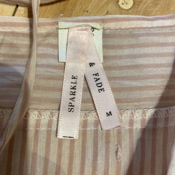 Urban Outfitters Sparkle & Fade pink striped chemise, size M - Picture 5 of 10